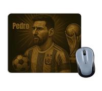LolaPix Mousepad Messi 18x22cm. Leggende del Calcio. Regalo personalizzato per fan e bambini. Serie unica e raffinata.