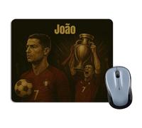 LolaPix Mousepad Ronaldo 18x22cm. Eroi del calcio. Idea regalo per la festa del papà. Collezione speciale di leggende.