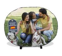 LolaPix Pietra Ardesia Personalizzata con Foto, Immagine o Testo. Forma Ovale 27x36cm. Diverse Dimensioni e Forme Disponibili.