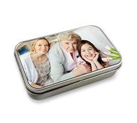 LolaPix Scatola di Alluminio Personalizzato con Foto, Immagine o Testo, Originale ed Esclusivo. Sono Disponibili Diversi Modelli. Modello Piccolo Rettangolare