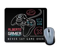 LolaPix Tappetino per Mouse Gamer Forever. Regalo Geek Personalizzato. Vari Modelli. Forma Rettangolare. Dimensione 18x22cm. Gamer Forever