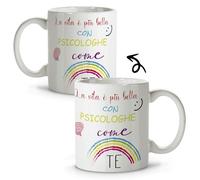 LolaPix Tazze Psicologi. Regali per Psicologi. Laurea Psicologia. Psicologa Regali.Tazza 330 ml PSICOLOGA
