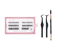 Lola's Lashes Ciglia pre-incollate | Soft Definition 3 file Starter Kit | Pre-colla ciglia | Facile applicazione | Strumenti di applicazione inclusi | 5-10 giorni di usura e impermeabili | 10-14 mm