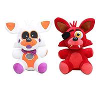 Lolbit + Foxy the Pirate Set Five Nights Game Peluche Fnaf Plushies Fnaf Toys Sister Location per bambini, regalo di Natale, Capodanno, compleanno