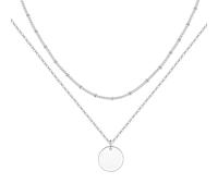 LOLIAS 2 PCS Collana Argento 925 Donna Collana Multifilo Collana Girocollo Donna Regolabile Collane CZ Punto Luce Donna Catenina Argento 925