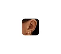 LOLIAS 4Pair 14K Placcato Oro Piccoli Orecchini a Cerchio per Donne Uomo CZ Ipoallergenici Cartilagine Piccoli Orecchini Orecchio Piercing 6mm 8mm 10mm 12mm