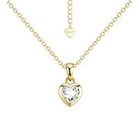 LOLIAS Collana Oro per Donne 925 Argento Sterling Cuore di Amore Collane delle Signore Collane con Cubic Zirconia Pendenti Gioielli Regalo per Donne Ragazze
