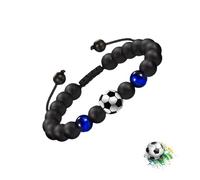 Lolileo Bracciale in Tessuto Regolabile - Calcio Braccialetto per Ragazzi E Ragazze, Regalo Creativo per Ia Famiglia E Gli Amici