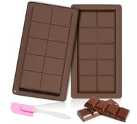 Lolileo Stampo per Cioccolato in Silicone,2 Pezzi Stampi in Silicone, Stampo in Silicone Al Cioccolato Profondo,Stampo per Cioccolato Dubai Extra Profondo per Caramelle Pralinate Al Cioccolato