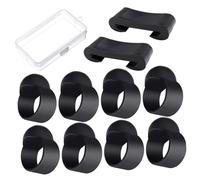 LOLIPPYY 10 Pezzi Bacchette per Batteria in Silicone Nero e Scatola Portaoggetti, Accessori per Tamburo Sciamanico, Facili da Usare per Principianti