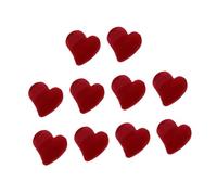 LOLIPPYY 10 pezzi Mollette Capelli Cuore Rosse Piccole Flocking Pinze Eleganti per Donne e Ragazze Accessori Romanticissimi per San Ufficio Scuola e Feste
