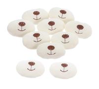 LOLIPPYY 10 Pezzi Nasi di Sicurezza per Peluche e Pupazzi DIY Accessori per Bocca Orso in Tessuto Materiali per Creazioni Fai da Te Facile da Fissare e Sicuro per Amigurumi