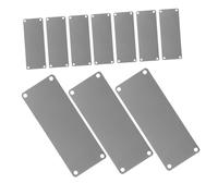 LOLIPPYY 10 pezzi Targhetta in Acciaio Inossidabile Piastra Incisione Laser con Targa Vuota Resistente per Ufficio Industria e Progetti Te