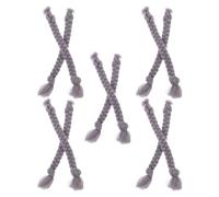 LOLIPPYY 10 Pezzi Trecce da Folletto Fai da Te Grigie per Decorazioni Natalizie e Lavoretti di Cucito per Costumi Halloween Accessori Artigianali per Bambole Fatate Fatte a Mano