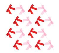 LOLIPPYY 100 Fiocchi Prefabbricati Rosa e Rossi in Poliestere Filo di Ferro Mini Fiocchi per Decorare Torte e Confezioni Regalo Decorazioni per Feste e Lavoretti Fai da Te