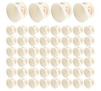 LOLIPPYY 100 Pezzi Coppette di Carta per Gelato 100 Ml Ciotole Monoporzione per Dessert e Yogurt Usa e Getta per Feste Ristoranti e Uso Domestico