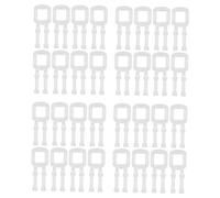 LOLIPPYY 100 Pezzi Fibbia Reggetta Manuale in Plastica Trasparente Clip Reggette PP PE per Imballaggio Sicuro e Facile da Usare Design Chevron Resistente e Antiscivolo