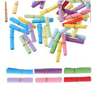 LOLIPPYY 100 pezzi Mini Pergamene Carta Colorata con Anello Dorato per Messaggi per Bottiglia dei Desideri Decorazioni per Bomboniere e Speciali