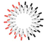 LOLIPPYY 100 pezzi Morsetti Coccodrillo Isolati Doppio Rivestimento Pinze Elettriche Robuste per Test Batterie Auto Morsetti Metallici Galvanizzati per Uso Elettrico e Collegamenti