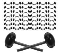 LOLIPPYY 100 Pezzi Occhi di Vetro per Infeltrimento ad Ago 5Mm Occhi di Sicurezza per Bambole e Animali di Peluche Bulbi Oculari Artigianali Piatti Rotondi per Creazioni Fai da Te