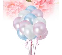 LOLIPPYY 100 pezzi Palloncini in Lattice Rotondi per Decorazioni Matrimonio e Festa da Miscelati Rosa Pallido e Bianco Facili da Gonfiare e Adatti