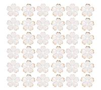 LOLIPPYY 100 pezzi Perline Acriliche Fiori Ciliegio Sfumati con Finitura Dorata Charms Floreali per Creazioni Te Accessori Capelli e Gioielli Decorazioni per Cerchietti e Fermagli per