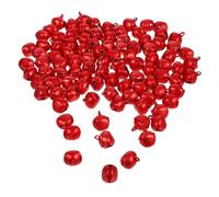 LOLIPPYY 100pezzi Campanelle di Natale Campanellini per Fai da Te Campane Colorate per Decorazioni Natalizie e Creazioni Artigianali Rosse per Alberi e Regali