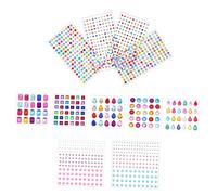 LOLIPPYY 11 Fogli Adesivi Strass Autoadesivi per Stickers Colorati per Decorare Quaderni Cellulari e Borse Regali Creativi per Ragazze e Ragazzi