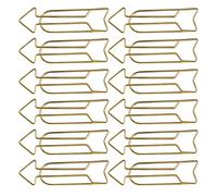 LOLIPPYY 12 Pezzi Graffette a Forma di Freccia in Metallo Color Oro per Ufficio, Fermacarte Eleganti e Funzionali per Biglietti da Visita e Buste