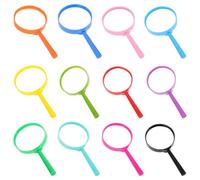 LOLIPPYY 12 pezzi Lente d Ingrandimento Educativa per Mini Lente Portatile in Plastica Resistente Strumento Scientifico per Esplorazioni in Classe e Osservazioni all Aperto