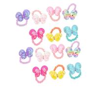 LOLIPPYY 14 pezzi Elastici per Capelli Bambina con e Paillettes Morbidi e Sicuri per Neonata e Fasce Elastiche Colorate Gradiente per Code Alte e Acconciature Divertenti