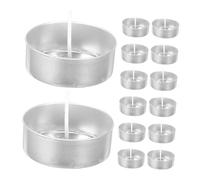 LOLIPPYY 150 Set Porta Tea Light in Alluminio Vuoti con Stoppini per Candele Fai da Te Kit Completo per Creazione Candele Rotonde per Matrimoni e Decorazioni Festive Contenitori Leggeri e