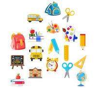 LOLIPPYY 18 Decorazioni Sospese per Feste Scolastiche, Accessori Leggeri e Compatti per Ritorno a Scuola, Decorazioni a Tema Scuola per Aula, Casa e Negozi, Colori Brillanti e Stampa