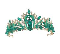 LOLIPPYY 1pezzi Nuziale Elegante Con Cristalli Verde Accessorio Per Da Sposa e Damigelle Design Chic e Luminoso Per Cerimonie e Matrimoni