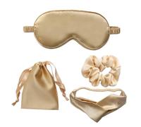 LOLIPPYY 1set Maschera Per Dormire Cuffie e Sacchetto Portatile Seta Artificiale Comfort e Stile Per Notte Di Riposo e Viaggi