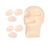 LOLIPPYY 1set Testa Di Pratica Silicone Per Trucco e Tatuaggio Per Allenamento Con Sensazione Realistica Della Include Testa Rimovibile e Kit Per Labbra e Occhi