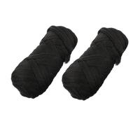 LOLIPPYY 2 Filo per Parrucca in Polipropilene Nero Filo per Treccia Capelli Dritto Resistenti e Facili da Modellare per Styling Donna