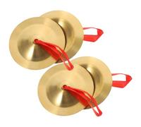 LOLIPPYY 2 paia Cymbali da Dito per Strumento Musicale Mini Metallo Cymbali per Danza e Percussioni Facile da Tenere e Resistente per Insegnare La AI Piccoli