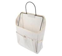 LOLIPPYY 2 pezzi Borsa Oggetti da Parete con Tasche Laterali Beige Organizer Appendibile Chiodi per Camera Cucina Bagno e Armadio per Telefono Telecomandi e Accessori