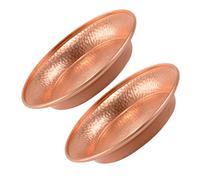 LOLIPPYY 2 Pezzi Ciotola Offerta Acqua in Rame Tibetana Mandala per Meditazione Altare Buddista Casa Ufficio Tempio Decorazione Sacra