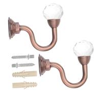 LOLIPPYY 2 Pezzi Ganci per Tende in Lega di Zinco Resistente Fermatende Semplici da Parete per Casa e Finestre Stile Europeo Decorativo per Tendaggi e Cappotti