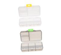 LOLIPPYY 2 pezzi Organizer Pillole da Viaggio Contenitori Medicinali in Plastica Trasparente con Scomparti Settimanali Portapillole Portatile Resistente e Compatto