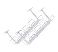 LOLIPPYY 2 pezzi Organizer Scrivania Vassoio Gestione Compatto Montaggio per Ordinamento Sotto Tavolo Salvaspazio e