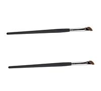 LOLIPPYY 2 pezzi Pennelli Trucco Angolati per Eyeliner Sopracciglia e Correttore con Setole Morbide e Manico Robusto Strumenti Cosmetici Ergonomici per Donne e Principianti