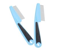 LOLIPPYY 2 pezzi Pettine Denti Fini in Acciaio per Forfora e Ergonomico e Resistente per Capelli di Adulti e Animali Domestici Rimozione di Nodi e Corpi Estranei