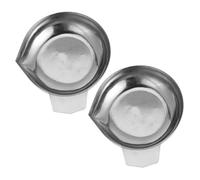 LOLIPPYY 2 Pezzi piatto pesata diamantato vaschette per la polvere per la pesatura piatto pesatura Mini vassoio per scala vassoi per mini scala Acciaio inossidabile