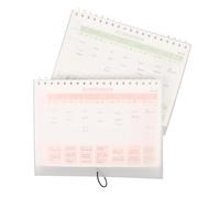 LOLIPPYY 2 pezzi Planner Settimanale Senza Data con Rilegatura Spirale Agenda Stand-up per Scrivania Organizzatore e Obiettivi Studenti Diario Autodisciplina Verde e Blu