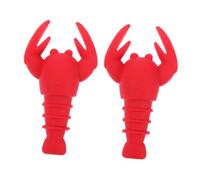 LOLIPPYY 2 pezzi Tappi per Forma in Silicone Rosso Tappi Riutilizzabili per Vino e Olio Creativi per Feste Bar