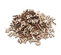 LOLIPPYY 200 Pezzi Decorazioni Legno Naturale per Fai da Te Pendenti Legno con Inglesi per Scrapbooking e Progetti Creativi