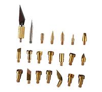 LOLIPPYY 22 Pezzi Punte in Rame per Saldatore Kit Punte Pirografo Professionale per Incisione su Legno Pelle e Sughero Strumenti per Decorazioni e Fai da Te